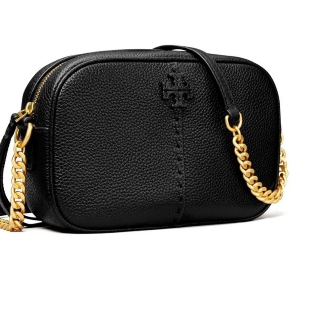Tory Burch McGraw Black Camera Bag Crossbody